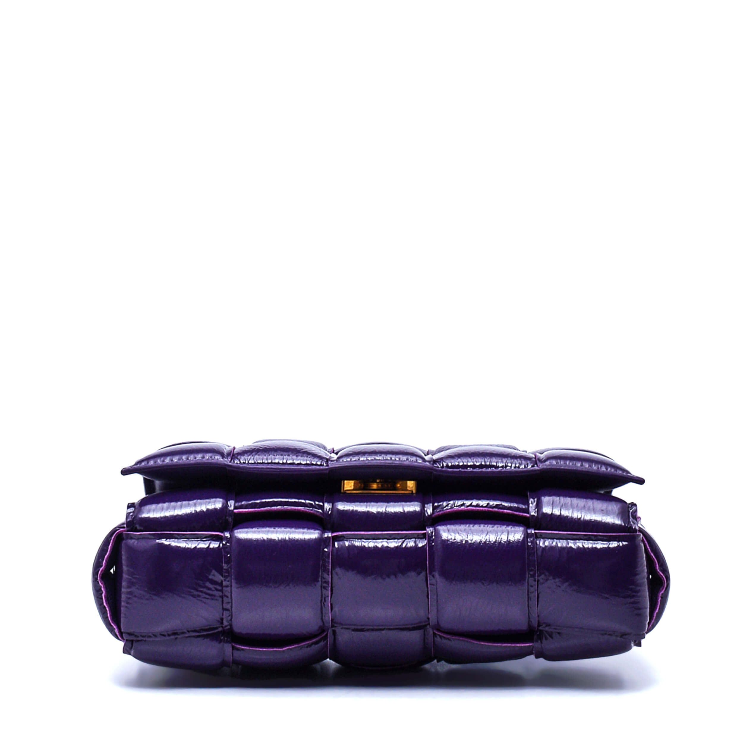 Bottega Veneta - Purple Patent Leather Padded Cassette Bag